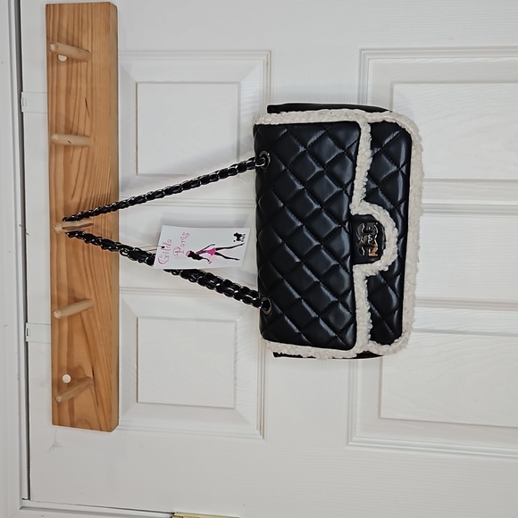 Gilda Paris quilted fur trimmed Baguette - Picture 3 of 8